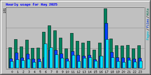 Hourly usage for May 2025